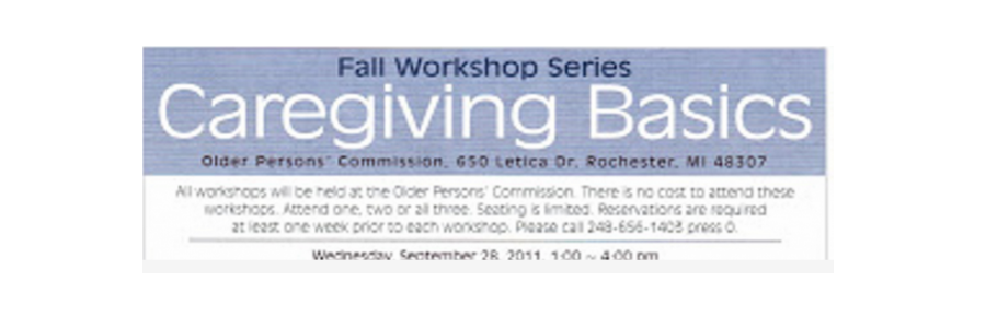 Caregiving Basics Workshop Series