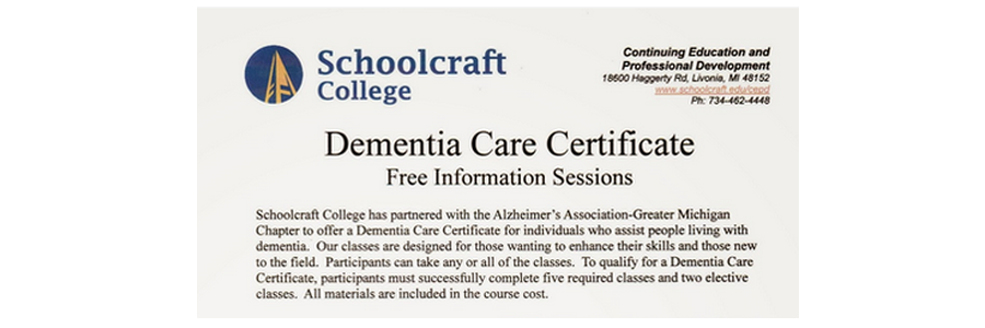 Dementia Care Certificate Information